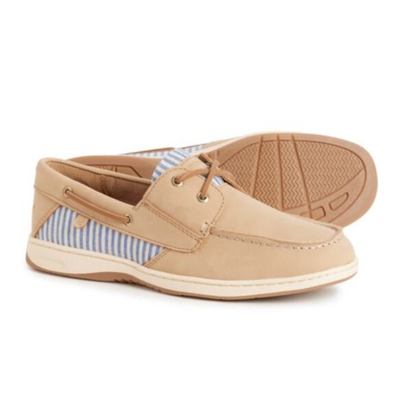 SPERRY Whalefish Memory Foam Comfort Boat Shoes Tan Leather 8.5M NWT No Box - Picture 1 of 6